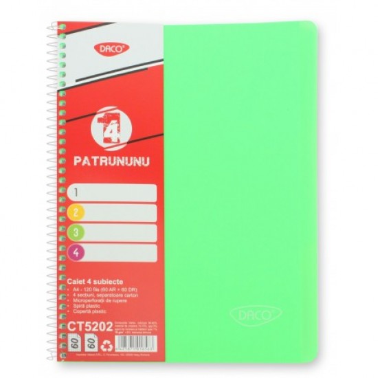 Caiet a4 120 file 4 subiecte daco ct5202 Caiet a4 120 file 4 subiecte daco ct5202