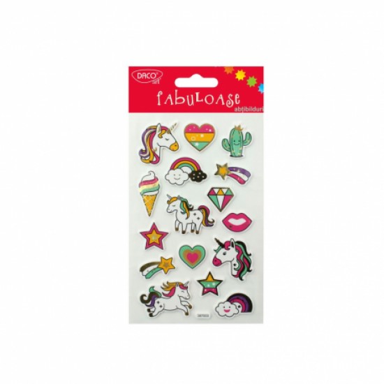 Abtibild - ab048 unicorni fabuloase daco Abtibild - ab048 unicorni fabuloase daco