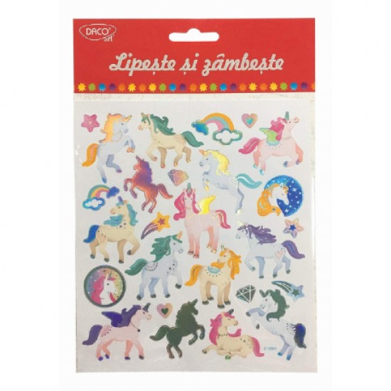 Abtibild - ab059 unicorni lipeste si zambeste daco Abtibild - ab059 unicorni lipeste si zambeste daco