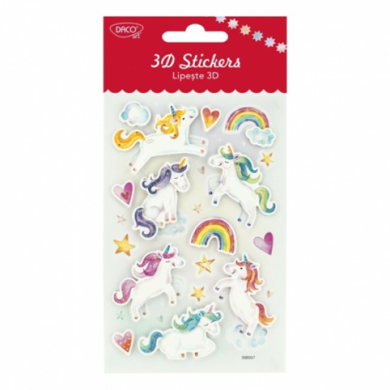 Abtibild - ab112 unicorni lipeste 3d daco Abtibild - ab112 unicorni lipeste 3d daco