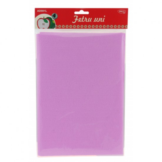Accesorii craft - ad081l fetru uni set 4 lila Accesorii craft - ad081l fetru uni set 4 lila