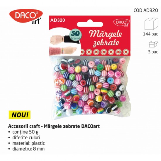 Accesorii craft - ad320 margele zebrate daco Accesorii craft - ad320 margele zebrate daco