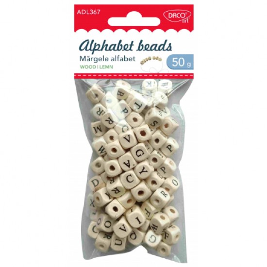 Accesorii craft - ad367 margele alfabet de lemn daco