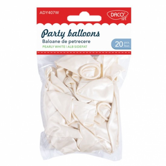 Accesorii craft - ad407w baloane de petrecere albe daco Accesorii craft - ad407w baloane de petrecere albe daco