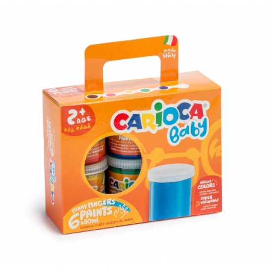 Acuarele finger 6x80 ml carioca baby ko032 Acuarele finger 6x80 ml carioca baby ko032