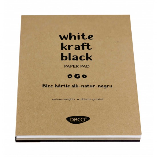 Bloc a4 alb-natur-negru 60 file daco bd403 Bloc a4 alb-natur-negru 60 file daco bd403