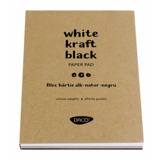 Bloc a5 alb-natur-negru 60 file daco bd503 Bloc a5 alb-natur-negru 60 file daco bd503