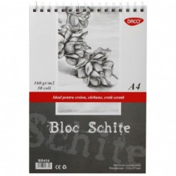 Bloc a6 hartie neagra 140g 30 file daco bd614 Bloc a6 hartie neagra 140g 30 file daco bd614