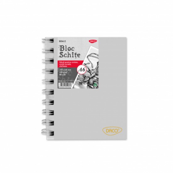 Bloc a6 schite 120g 80 file daco bd612 Bloc a6 schite 120g 80 file daco bd612