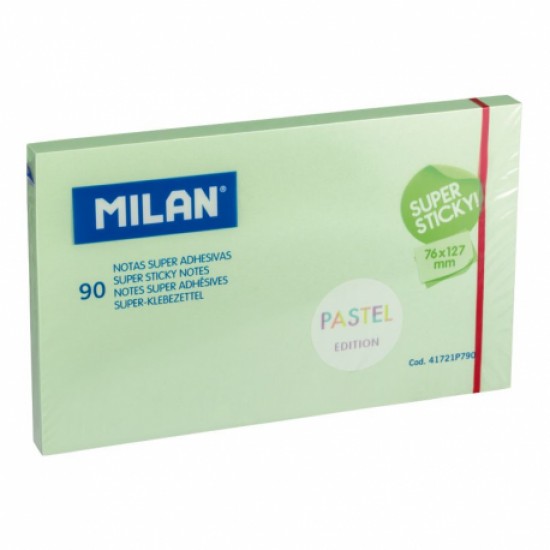 Bloc notes adeziv 126x76 verde pal super sticky milan Bloc notes adeziv 126x76 verde pal super sticky milan