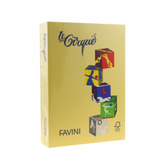 Carton colorat 160g/mp A3-Favini-202, galben mediu