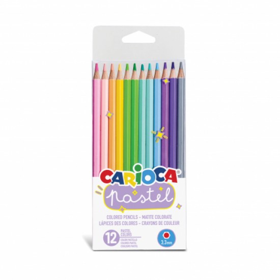 Creion color 12 culori pastel carioca Creion color 12 culori pastel carioca