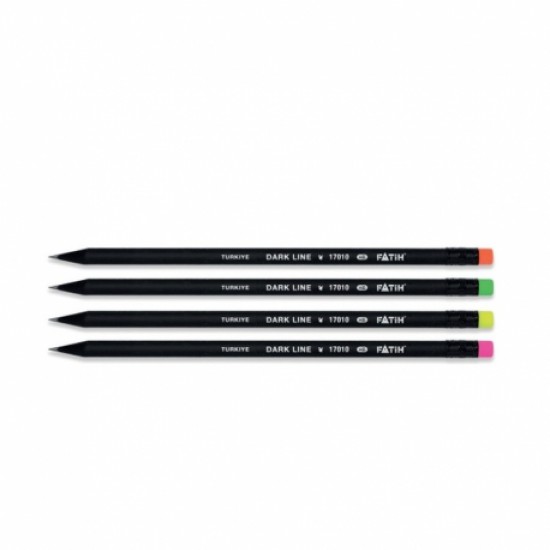 Creion negru cu radiera dark line fatih
