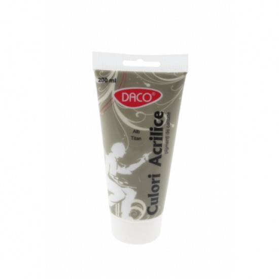 Culori acril 200ml daco alb titan cu3200 Culori acril 200ml daco alb titan cu3200