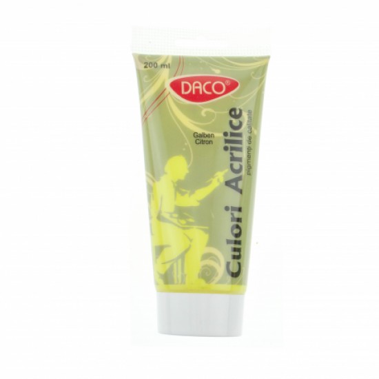 Culori acril 200ml daco galben citron cu3200 Culori acril 200ml daco galben citron cu3200