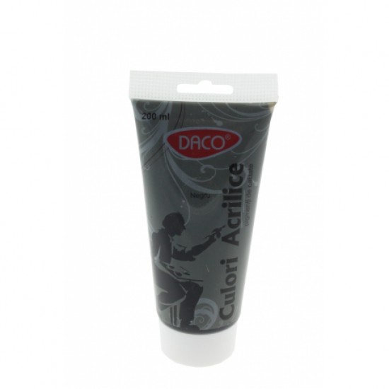 Culori acril 200ml daco negru cu3200 Culori acril 200ml daco negru cu3200