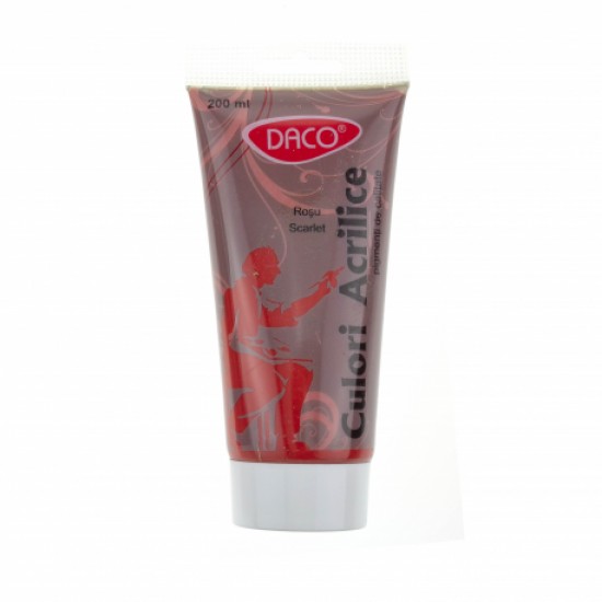 Culori acril 200ml daco rosu scarlet cu3200 Culori acril 200ml daco rosu scarlet cu3200