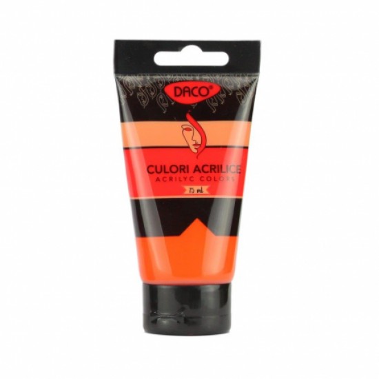 Culori acril 75ml daco portocaliu cu375p Culori acril 75ml daco portocaliu cu375p