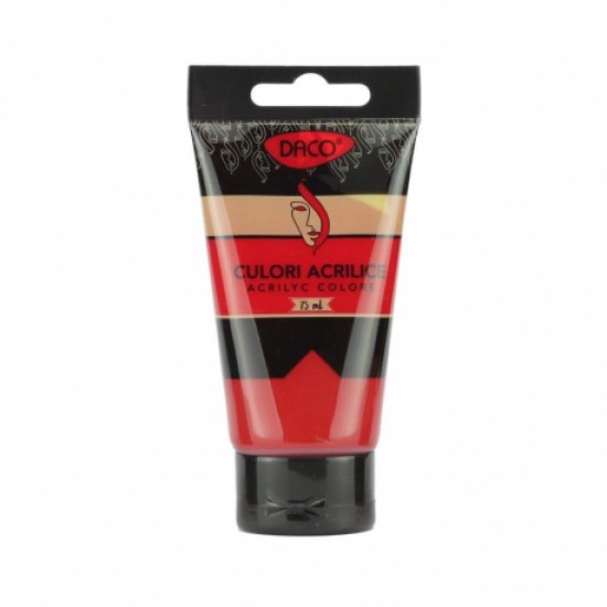 Culori acril 75ml daco rosu carmin cu375rc Culori acril 75ml daco rosu carmin cu375rc