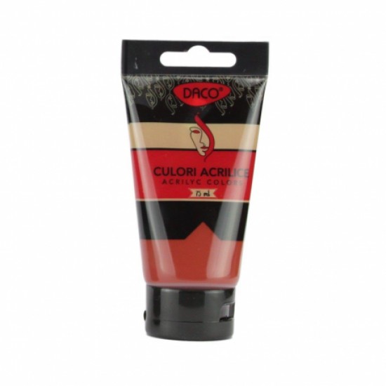 Culori acril 75ml daco rosu ocru cu375ro Culori acril 75ml daco rosu ocru cu375ro