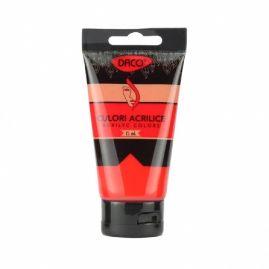 Culori acril 75ml daco rosu vermilion cu375rv Culori acril 75ml daco rosu vermilion cu375rv