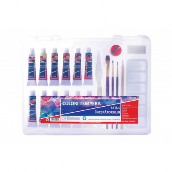 Culori tempera setul incepatorului daco cu122 Culori tempera setul incepatorului daco cu122