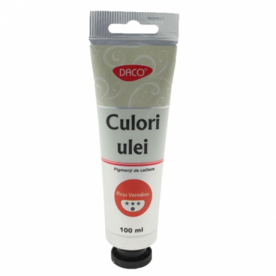 Culori ulei 100ml daco rosu vermilon cu4100 Culori ulei 100ml daco rosu vermilon cu4100