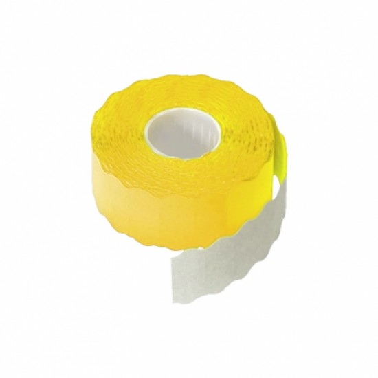 Etichete rola pret ondulate galbene ecada 600 buc Etichete rola pret ondulate galbene ecada 600 buc