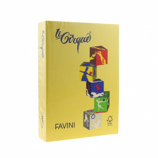 Hartie colorata A4, 80g/mp 500 de coli-Favini 200, galben inchis Hartie colorata A4, 80g/mp 500 de coli-Favini 200, galben inchis