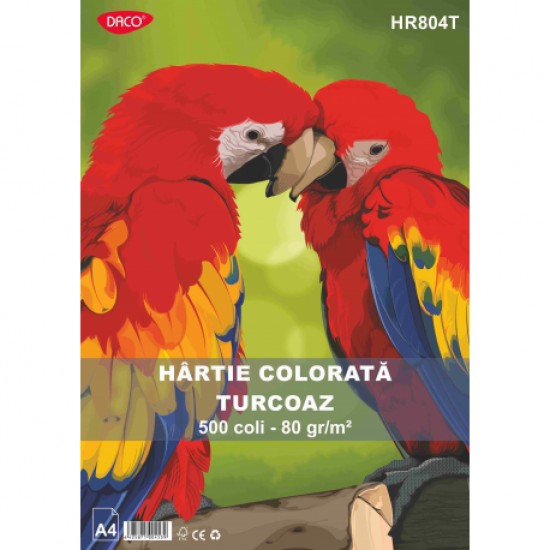 Hartie colorata A4, 80g/mp 500 de coli-Favini hr804t, turcoaz Hartie colorata A4, 80g/mp 500 de coli-Favini hr804t, turcoaz
