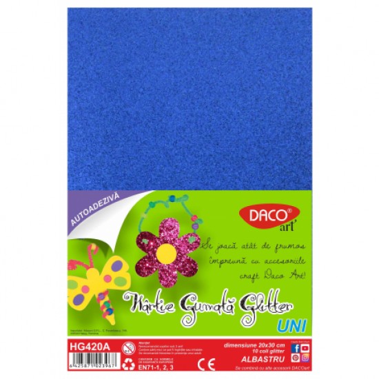Hartie gumata aa glitter 20x30cm 10coli Daco hg420a Hartie gumata aa glitter 20x30cm 10coli Daco hg420a