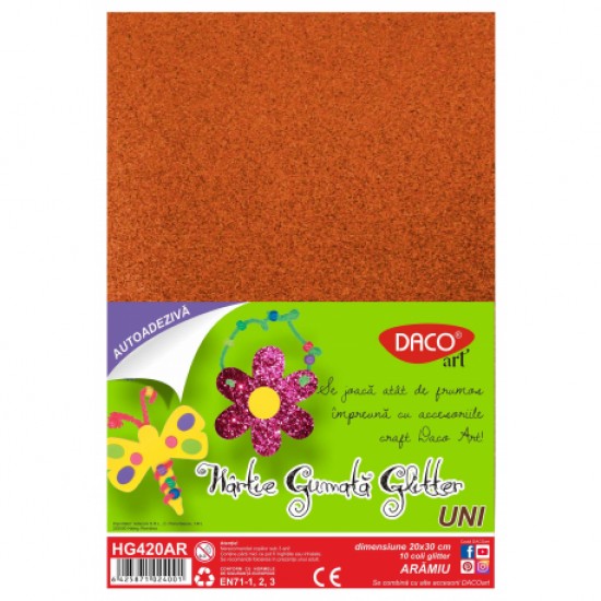 Hartie gumata aa glitter 20x30cm 10coli Daco hg420ar Hartie gumata aa glitter 20x30cm 10coli Daco hg420ar
