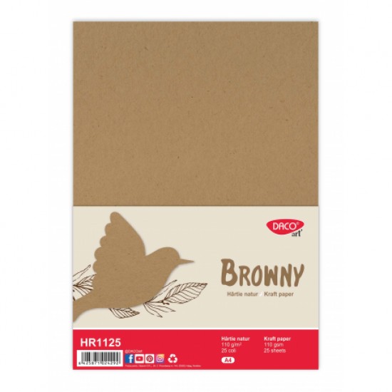 Hartie natur A4, 25 coli, Daco-hr1125 Hartie natur A4, 25 coli, Daco-hr1125