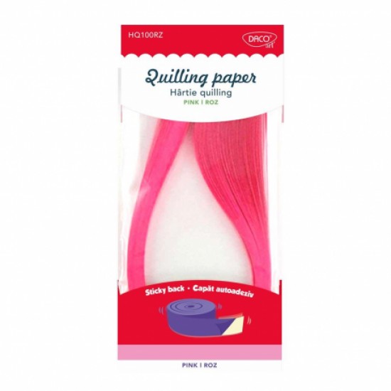 Hartie quilling aa roz 42.5x0.5cm 100/set daco hq100rz Hartie quilling aa roz 42.5x0.5cm 100/set daco hq100rz