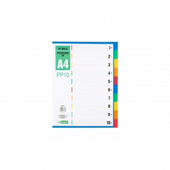 Index plastic a4 1-10 d.rect Index plastic a4 1-10 d.rect