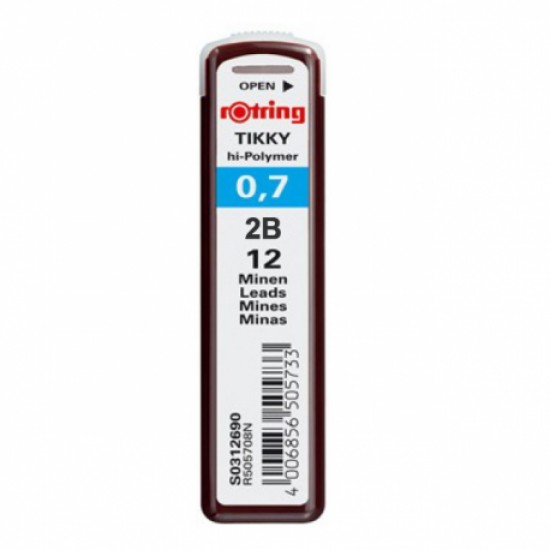 Mina creion rotring 0.7 2b Mina creion rotring 0.7 2b