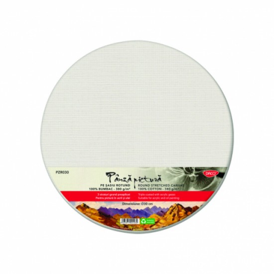Panza pictura pe sasiu rotund 30cm daco pzr030 Panza pictura pe sasiu rotund 30cm daco pzr030