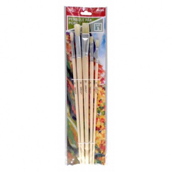 Pensule set 5 par porc daco pn395 Pensule set 5 par porc daco pn395