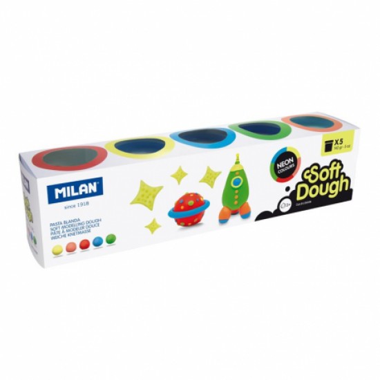 Plastilina usoara 5x142g neon milan Plastilina usoara 5x142g neon milan