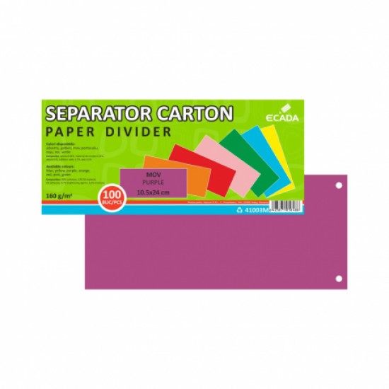 Separator carton 10.5x24cm 160g set 100 mov ecada Separator carton 10.5x24cm 160g set 100 mov ecada