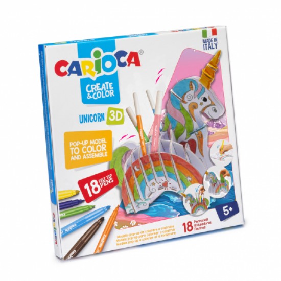 Set 3d + 18 carioci unicorn carioca