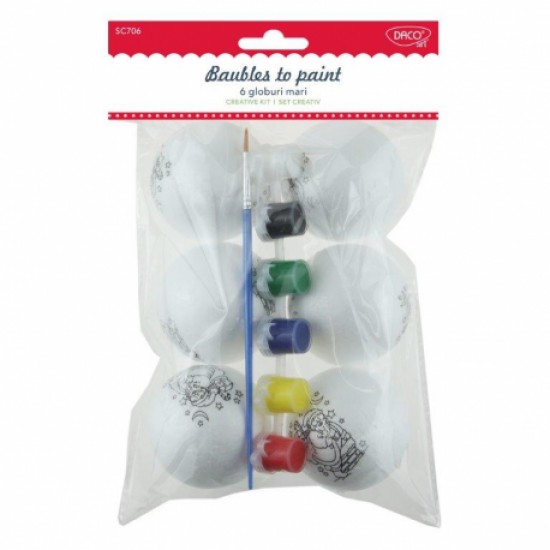 Set creativ - sc706 6 globuri mari daco Set creativ - sc706 6 globuri mari daco