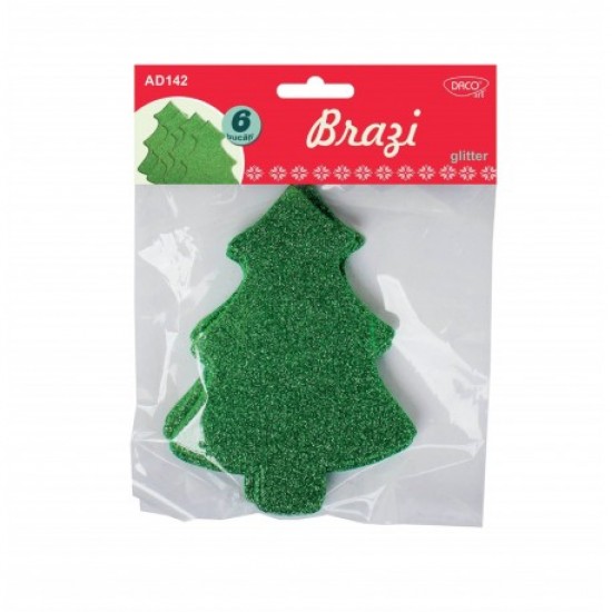 Accesorii craft - ad142 brazi spuma glitter daco Accesorii craft - ad142 brazi spuma glitter daco