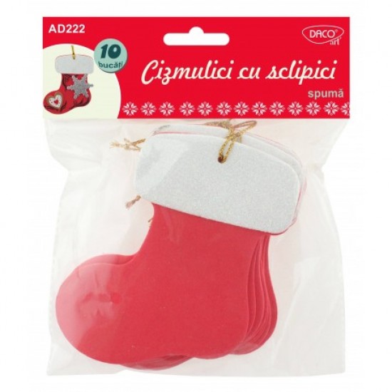 Accesorii craft - ad222 cizmulici cu sclipici spuma Accesorii craft - ad222 cizmulici cu sclipici spuma