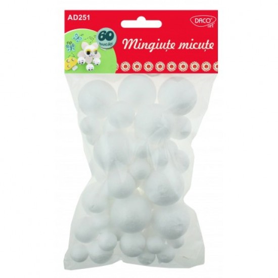 Accesorii craft - ad251 mingiute micute polistiren daco Accesorii craft - ad251 mingiute micute polistiren daco