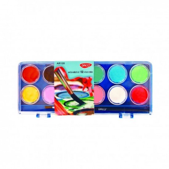 Acuarele 12 culori daco ar120 Acuarele 12 culori daco ar120