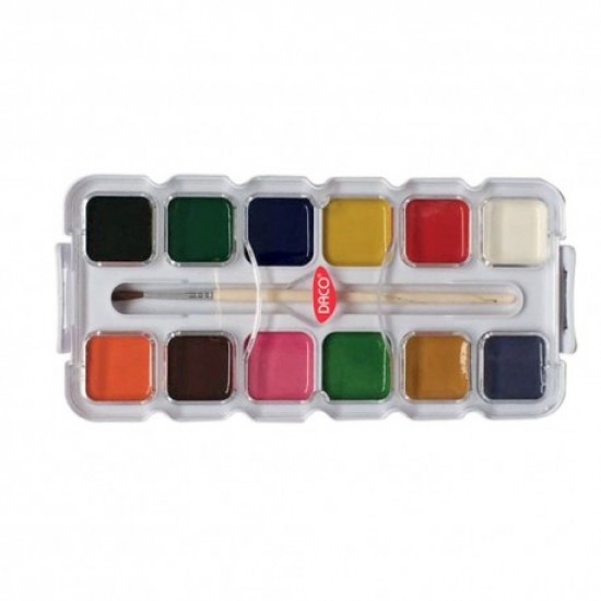Acuarele 12 culori semi-uscate perinita daco ar127 Acuarele 12 culori semi-uscate perinita daco ar127
