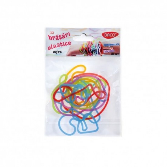 Bratari elastice 12buc/set be127 cifre Bratari elastice 12buc/set be127 cifre