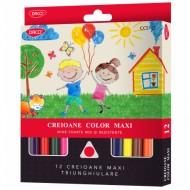 Creion color 12 culori maxi daco triunghiular cc512t Creion color 12 culori maxi daco triunghiular cc512t