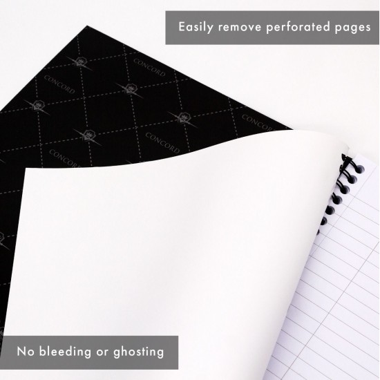 Agenda Pukka Pad Concord A5 cu spirala, 140 pagini, hartie Premium 100 gsm, cu microperforatii, negru 8959-CON Agenda Pukka Pad Concord A5 cu spirala, 140 pagini, hartie Premium 100 gsm, cu microperforatii, negru 8959-CON